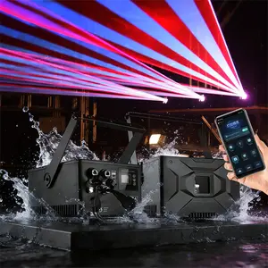 10W Laser Light IP66 Waterproof 10W RGB Full Color 3D Animation ILDA Aluminium housing touchscreen ILDA & DMX512 Sound Activated Control Party Lights for Club Birthday wedding Bar Disco Concert
