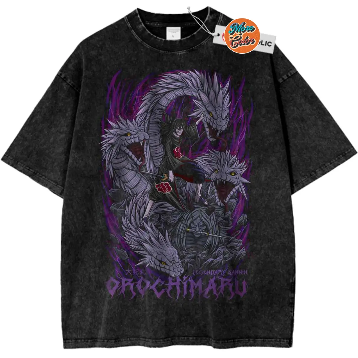 Orochimaru Shirt, Naruto Shirt, Anime Shirt, Vintage Tee, Cotton Unisex T-Shirt, Crew Neck, Size S- 4XL, Menswear Top, Womenswear Top Underwear Streetwear