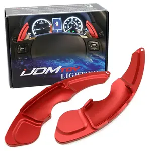iJDMTOY Sports Red CNC Billet Aluminum Larger Paddle Shifter Extensions For Lexus IS250 IS300 IS350 RC350 RC300 NX300 NX200t CT200h, etc