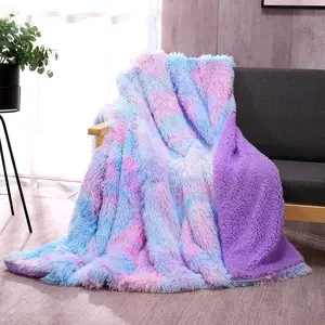 Faux  Throw Blanket, Tie Dye  Blanket, Super Soft  Blanket for Girls, Luxury Cozy Warm Plush Thick Sherpa Throws for Bed Couch Living Room (, 59x79 inches)