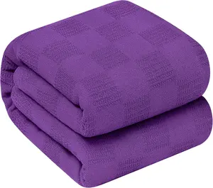 Cotton  Plum Blanket - 350 GSM, 90 x 72 Inches, Soft, Thermal, Breathable & Durable Summer Blanket for Bed, Couches & Living Room