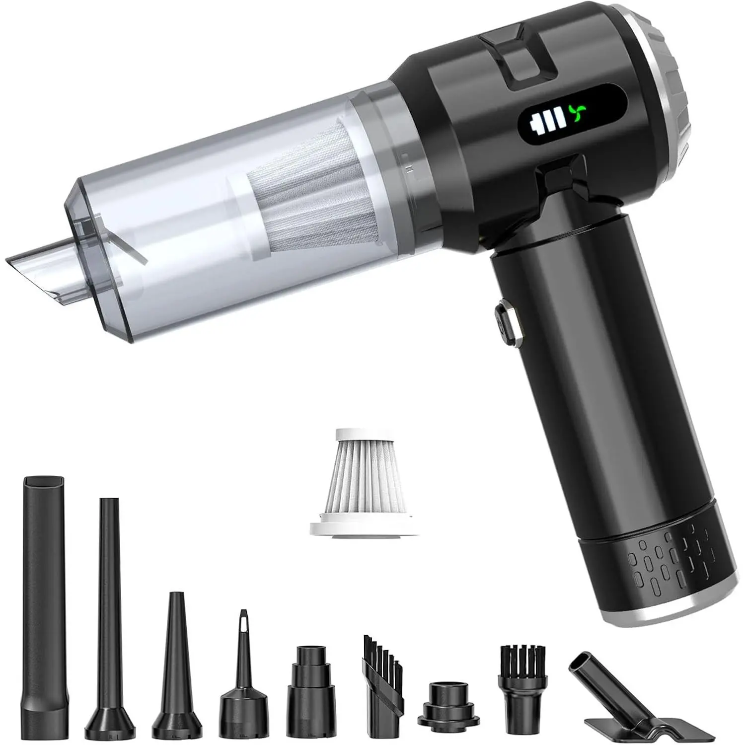 Handheld  Vacuum Cleaner, 25000PA  Cyclonic Suction Portable Mini Vacuum Cordless with Digital Display Lightweight Handheld for , , , Office, Kitchen()