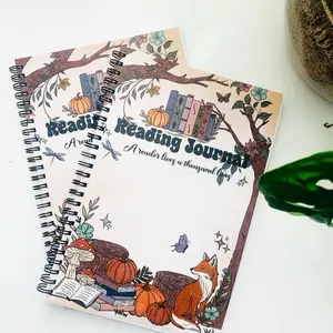 Cottage core Reading Journal l Book challenges and stats journal l book review tracker