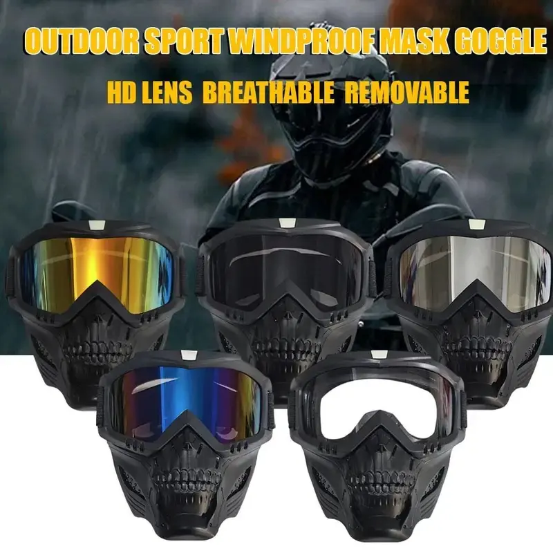 Outdoor Windproof Mask Goggle Cycling Glasses Snowboard Eyewear Riding Motocross Summer UV Protection Sunglasses
