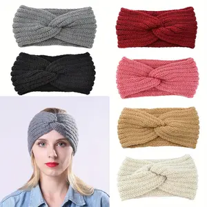 Pack of 6 Women's Knitted Headband with Twist Knot,Spring,Autumn and Winter,Warm Ear Protection Headband for Women and Girls,Soft and Comfortable Elastic Headband,Fashion Accessories
