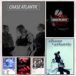 Pop Rapper Music Album Cover Chase Atlantic Design Poster Gift with prints Home bedroom living room Artistic decoration promotion and display suitable for bedroom bar parlor home decor gift fade-Resistant, Non-sticky, vibrant Wall print poster