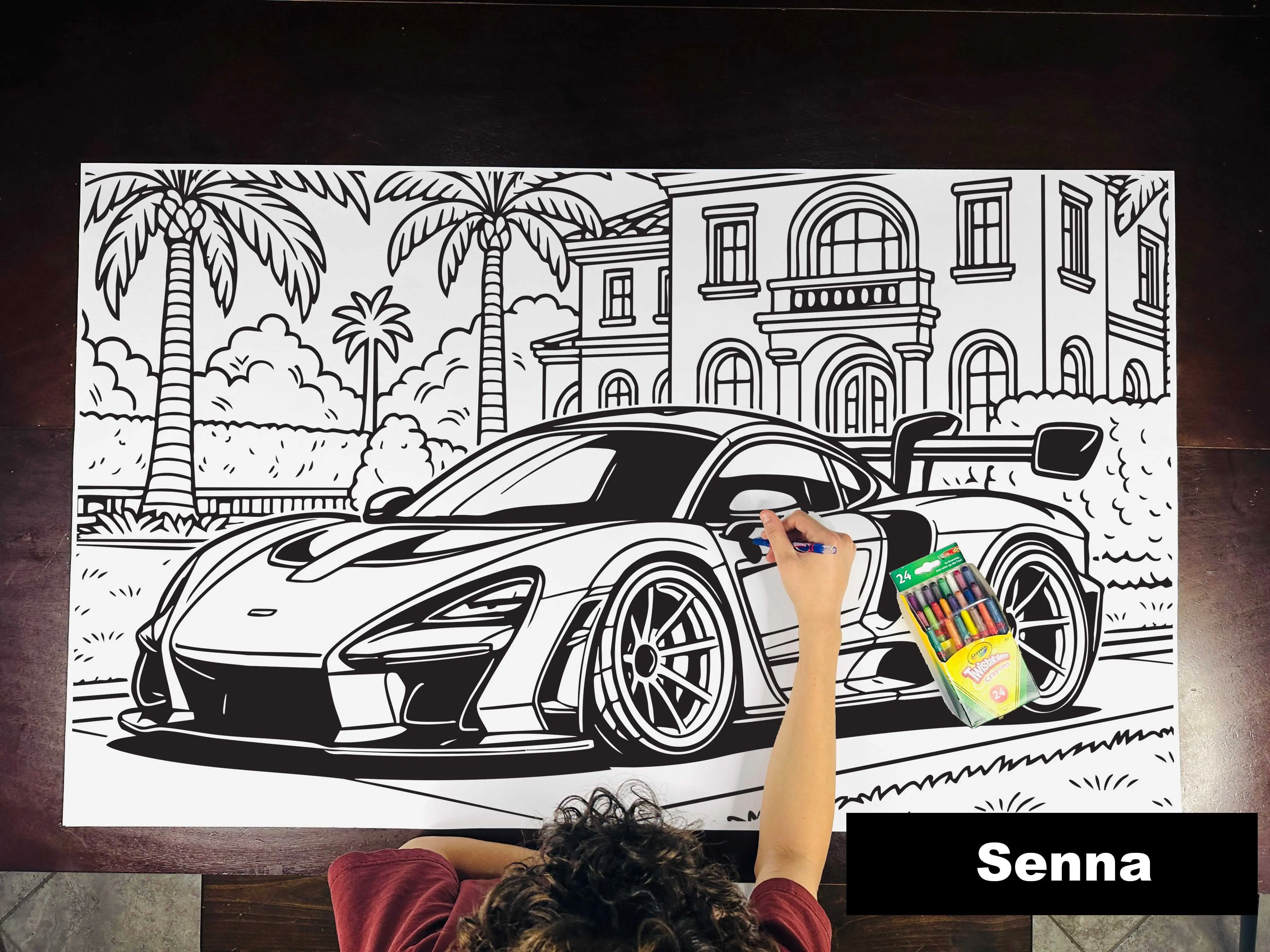 Senna Table Size Coloring Sheet