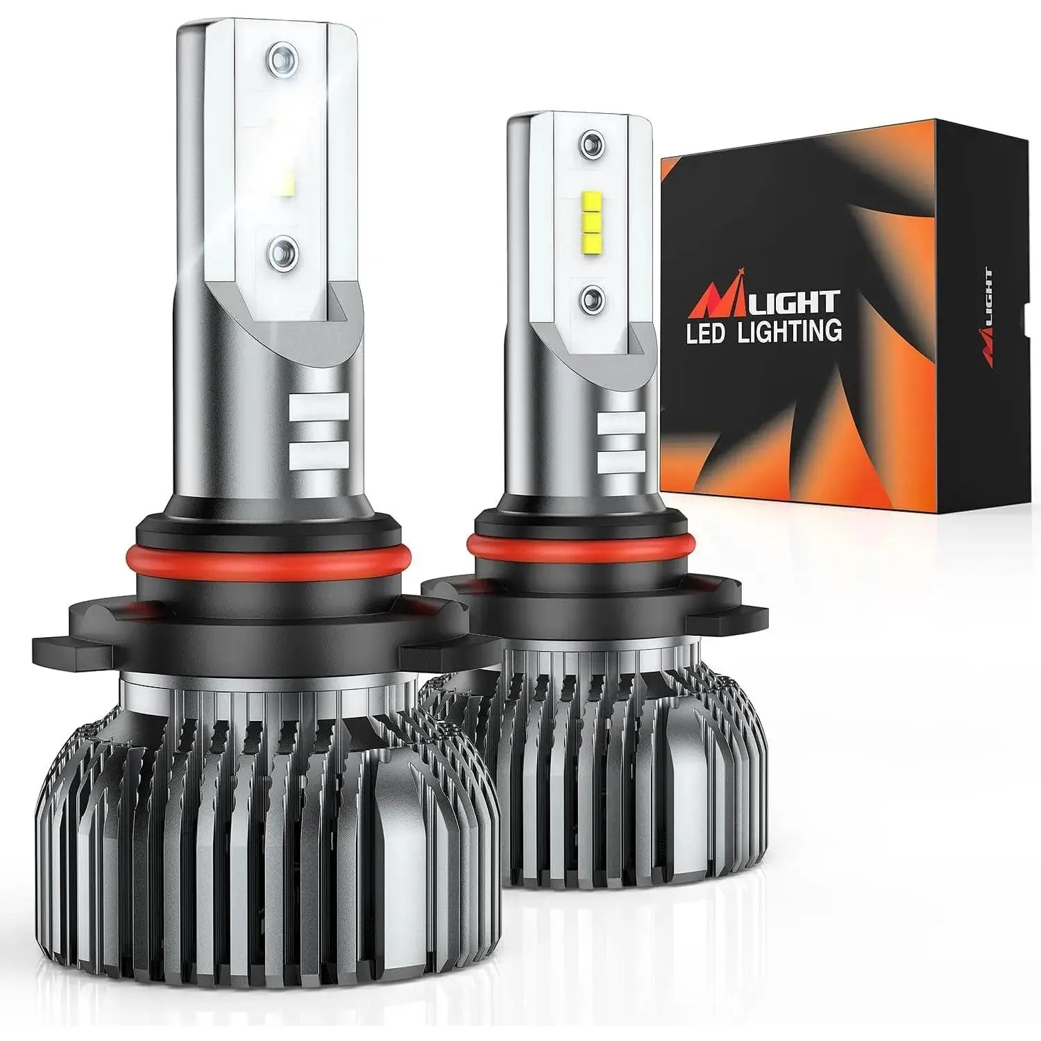 Nilight 9012/HIR2 LED Headlight Bulbs E20 Series 50W 10000LM 6000K IP67 | 2 BULBS