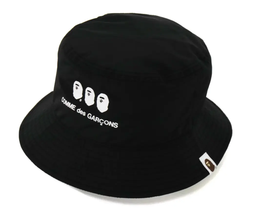 Bape x CDG Bucket Hat Black - M, L