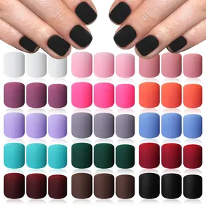 Square Fake Nail, 360pcs/box Matte Press on Nails Kit, Press ons Nails with Packing Box, Square Matte False Nails, Nails Press ons for Women Girls, Nail Kit Set