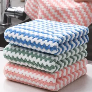 10 Counts Microfiber Cleaning Cloths, Thickened, Absorbent, Multipurpose, Ideal for Home, Kitchen, and Auto，Kitchen Towels for Dish Dry & Wet Washing, Multipurpose Random Color Dishwashing Rags for Kitchen