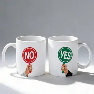 Coffee Mug Funny Gifts Coworkers colleague Friend Drinkware Yes Or No 11 OZ Office