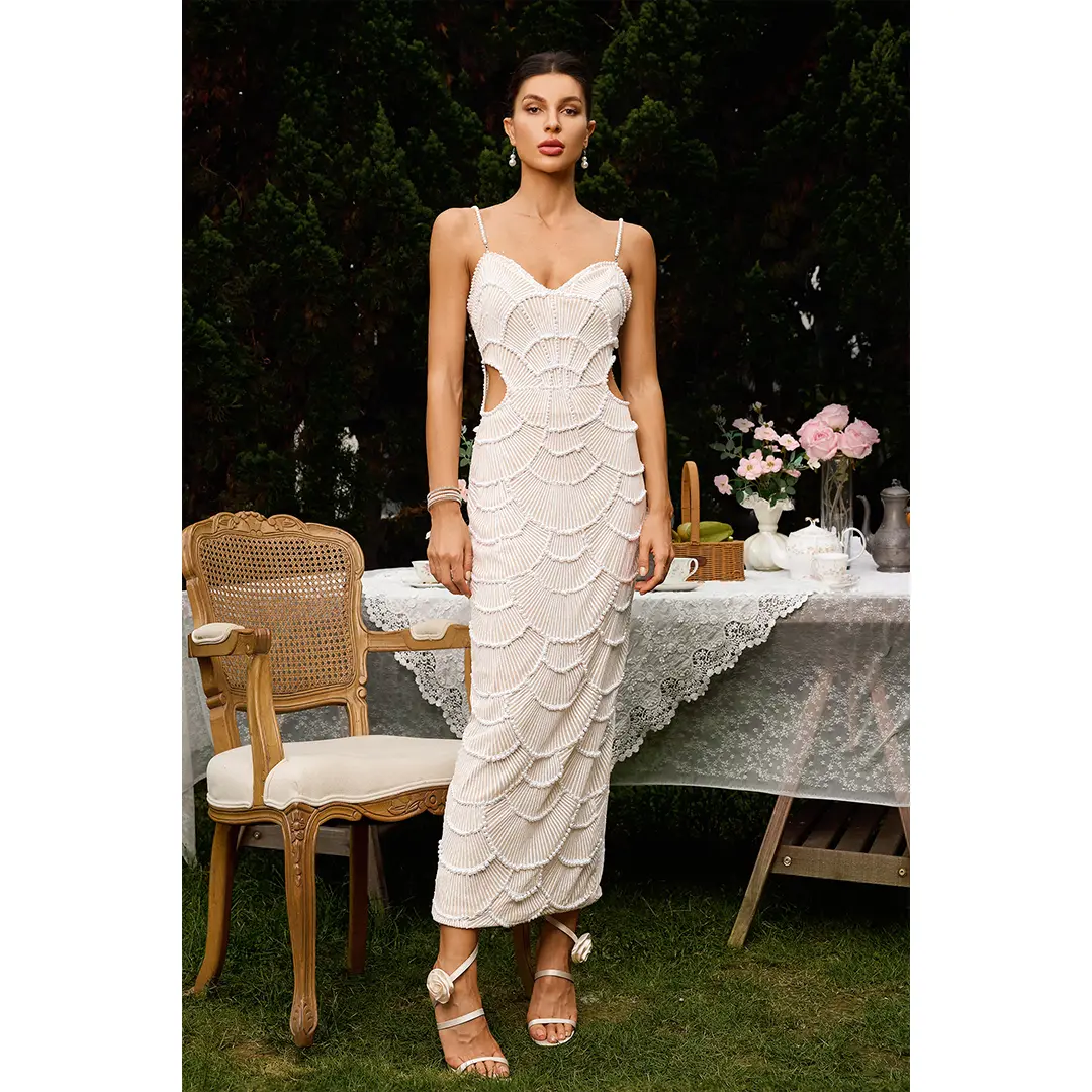 BellaBarnett Teresa Pearl Sequin Midi Dress