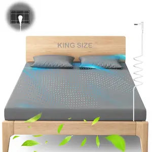 Grounding Sheets King Size – 95% Organic Cotton + 5% Silver Fiber Fitted Earth Sheets with Grounding Cord, Grounding Well Bed Sheets for Healthy Sleep (Gray, 78"x80"x15")