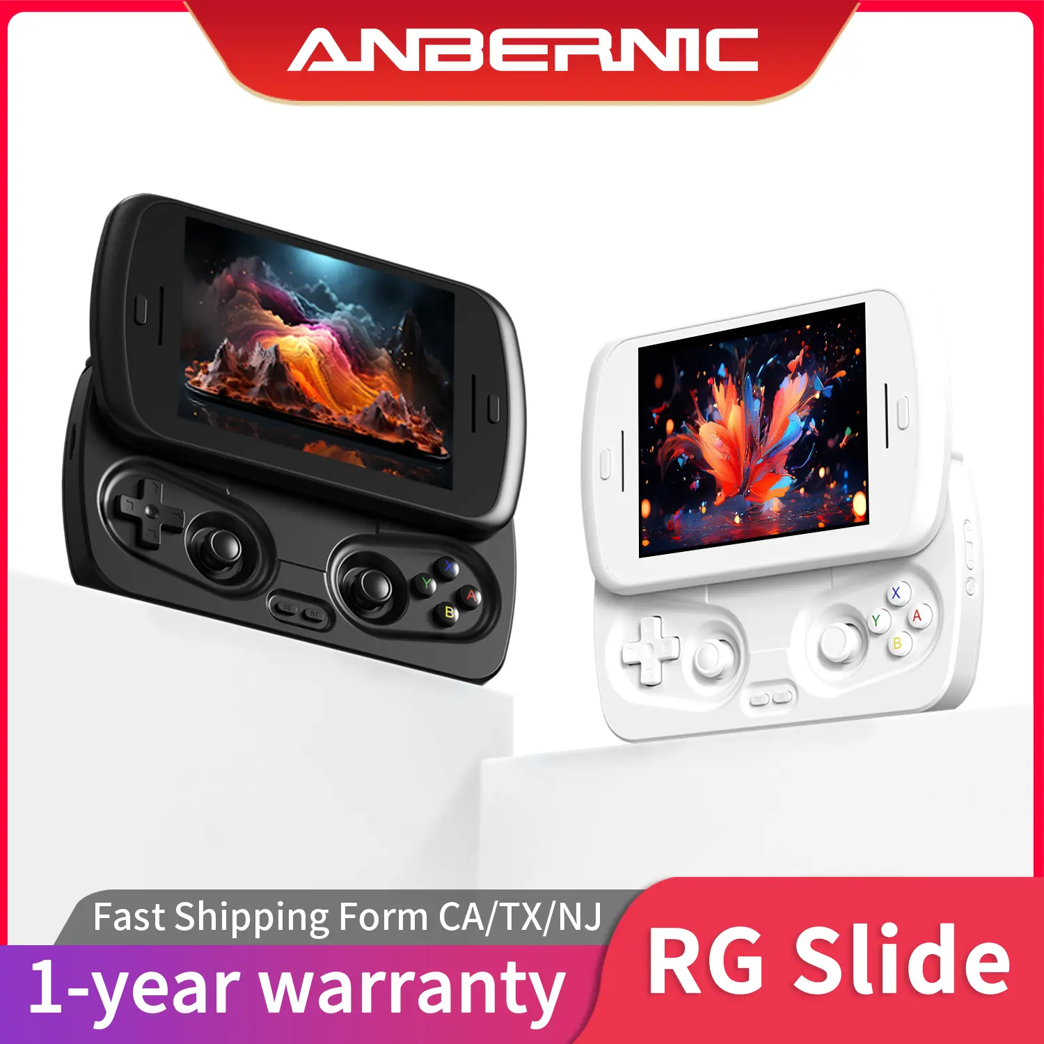 ANBERNIC RG Slide Handheld Game Console Android 4.7" LTPS In-Cell Screen Capacitive Joystick WIFI Bluetooth Video Gaming Player, Video Game, Mobile Gaming