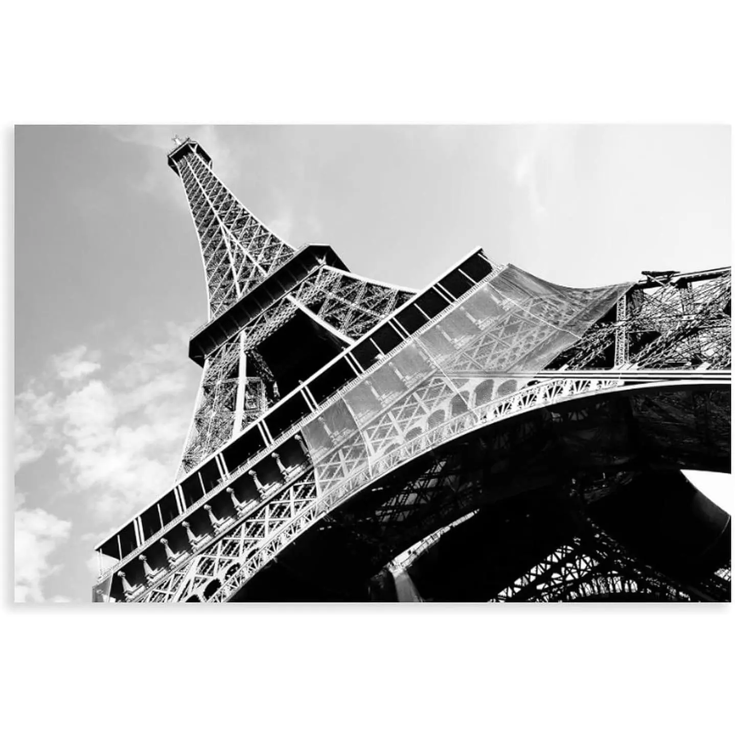 Close-up Detail of The Base of The Eiffel Tower in Paris. Poster Wall Art Print Aesthetics Canvas Painting Kitchen Living Rooms Bedroom Bathrooms Wall Decors