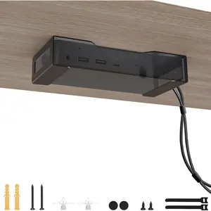 Under Desk Mount for Dell D3100 Docking Station Wall and Under Desk Mount for Dell D3100 Docking Station with Screws and Cable Ties