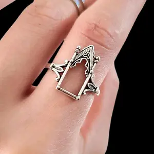Silver Gothic Cathedral Ring 002