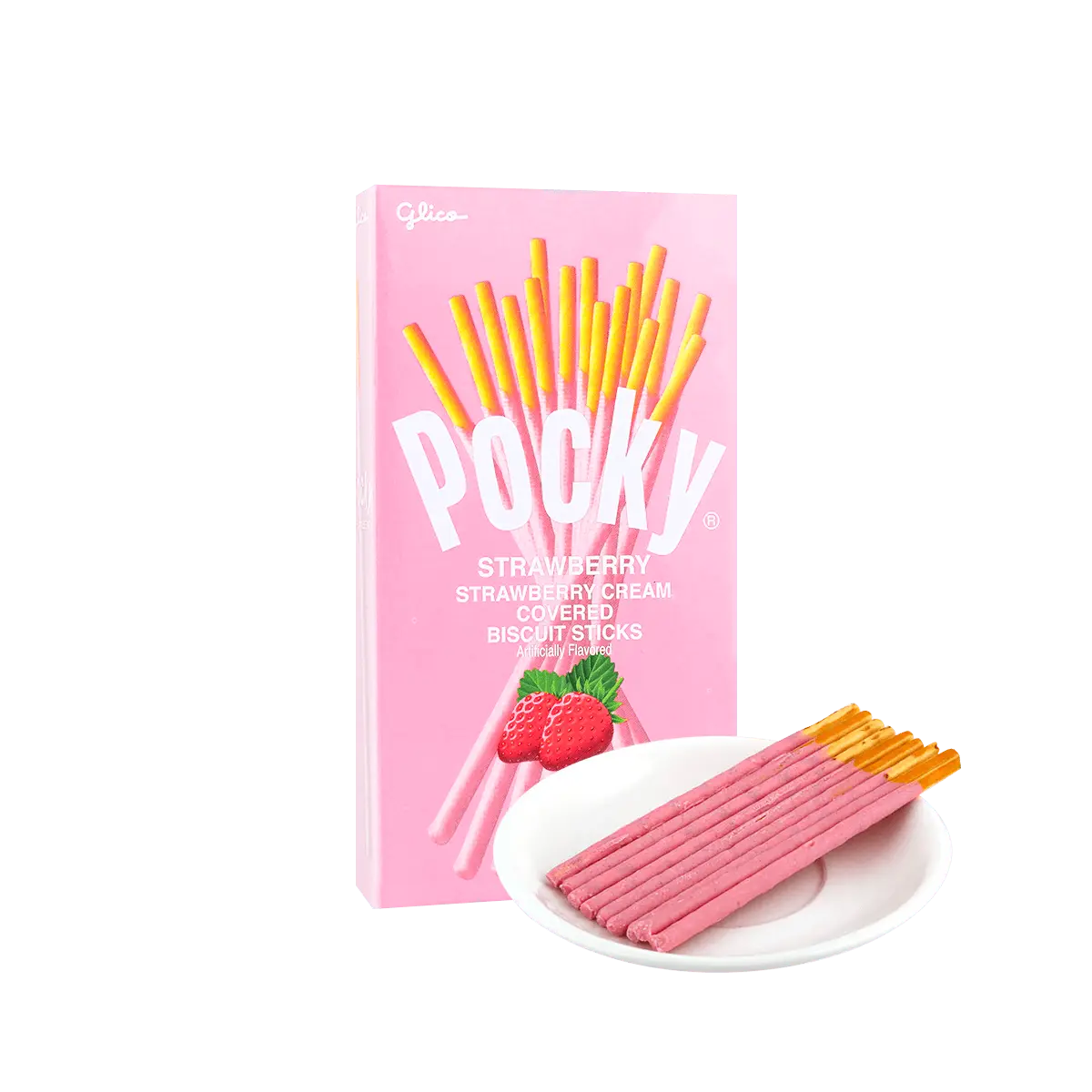 GLICO Strawberry Pocky Cookie Sticks, 2.46oz GLICO Strawberry Pocky Cookie Sticks, 2.46oz