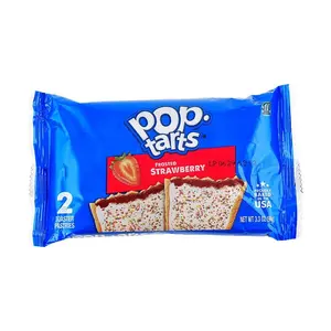 Kellogg's Pop-Tarts Frosted Strawberry Pastries, 96g - Bulk Pack for Breakfast & Snacks