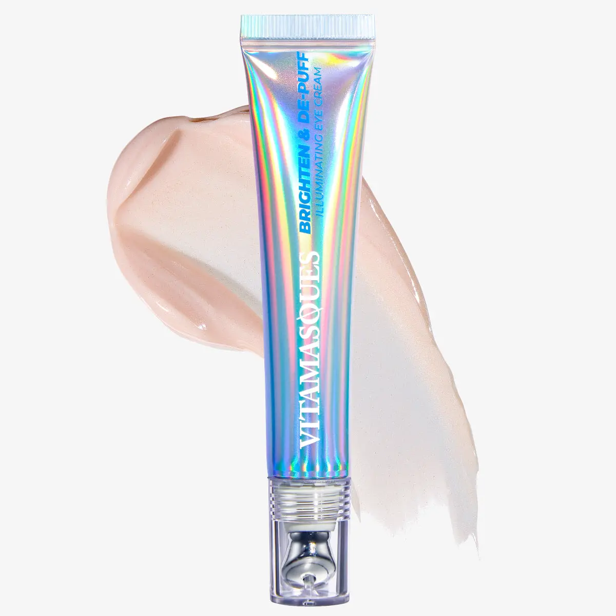 VITAMASQUES Brighten & De-puff Illuminating Eye Cream with Hyaluronic Acid, Aloe Vera, & Green Tea for Radiant Under-eye Glow Daily Niacinamide + Vegan Friendly