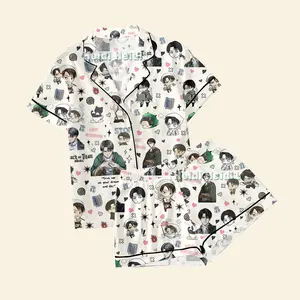 Levi AOT Anime Manga Pajamas, Ackerman Anime Pjms Gift For Fan Soft Comfortable Sleep Clothes