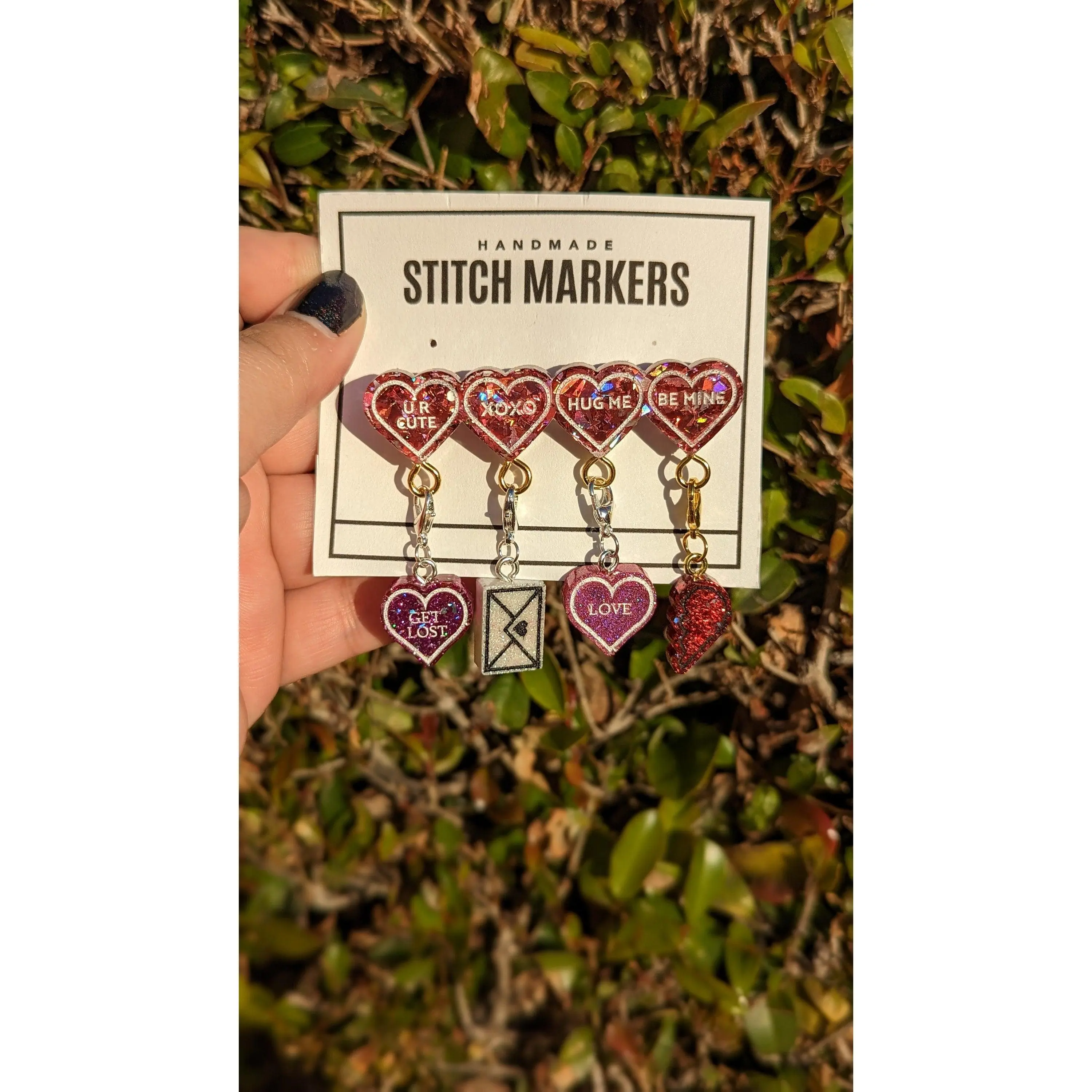 Hearts Stitch Marker Pin
