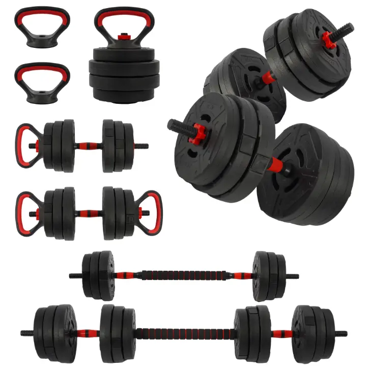 Signature Fitness Adjustable Dumbbell Set, Portable Design with Changeable Weight Plates and Non-Slip Handles for Home Gym Workouts