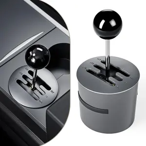 #Summervibes Cup Holder Shifter for Tesla Model 3, Model Y Accessories, Model 3 Highland, Model Y Juniper Accessories, Manual Gear Stick Control Sense, Rediscover Mechanical Feel, Black