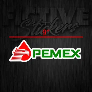 PEMEX Decals for Truck - 9" Stickers - Red and Green Logo Design