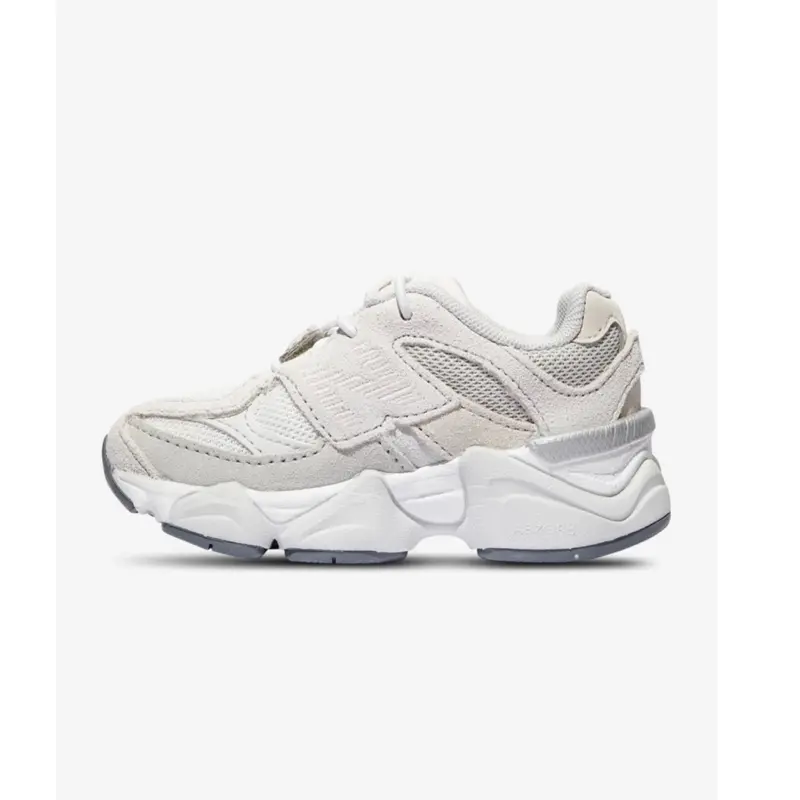 NEW BALANCE 9060 Grey Silver Toddler Lace-Up Walking Shoes for Boys, Kids' Trendy Sports Footwear Including Babies' Walking Shoes, Walking Shoes Babies, Kids Shoes