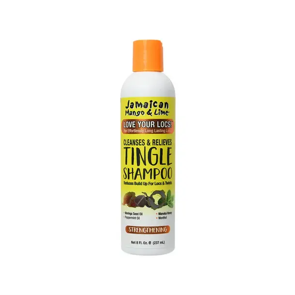 Jamaican Mango and Lime Tingle Healthy Shampoo, 8 oz Honey Moisturizer Cleanser for Hydrating Haircare, Oil-Balancing Hair Treatment
