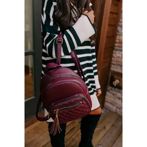 Let's Take A Trip Faux Leather Backpack