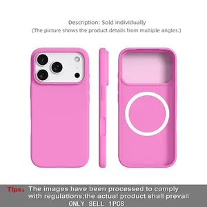1 piece BASE MORE COVER ultra-thin magnetic liquid silicone iPhone case Protector, Protective, Soft touch feel, soft edge wrapping, matte soft shell case, Skin-friendly texture, Naked phone case, Suitable for Apple iPhone 17 Pro Max/16/15/14/13 P