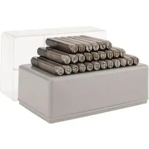 C.H. Hanson 27-Piece 1/4" Character Steel Stamp Set - Manufacturer Part #20300, for Office Stationery Supplies Stamping Needs