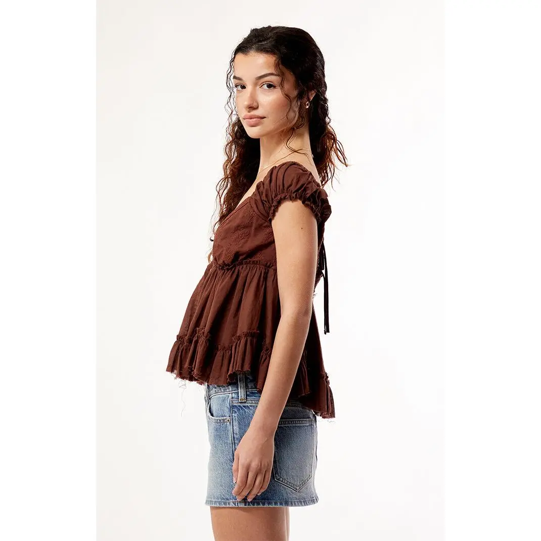 Your Favorite Women's Ellie Lace Trim Button Front Top - TikTok Shop Your Favorite Women's Ellie Lace Trim Button Front Top - TikTok Shop