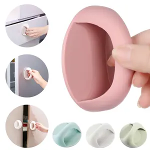 Round Auxiliary Knobs Cabinet Suction Cup Handle, Window Sliding Door Self-Adhesive Wardrobe Pulls, Refrigerator Handle