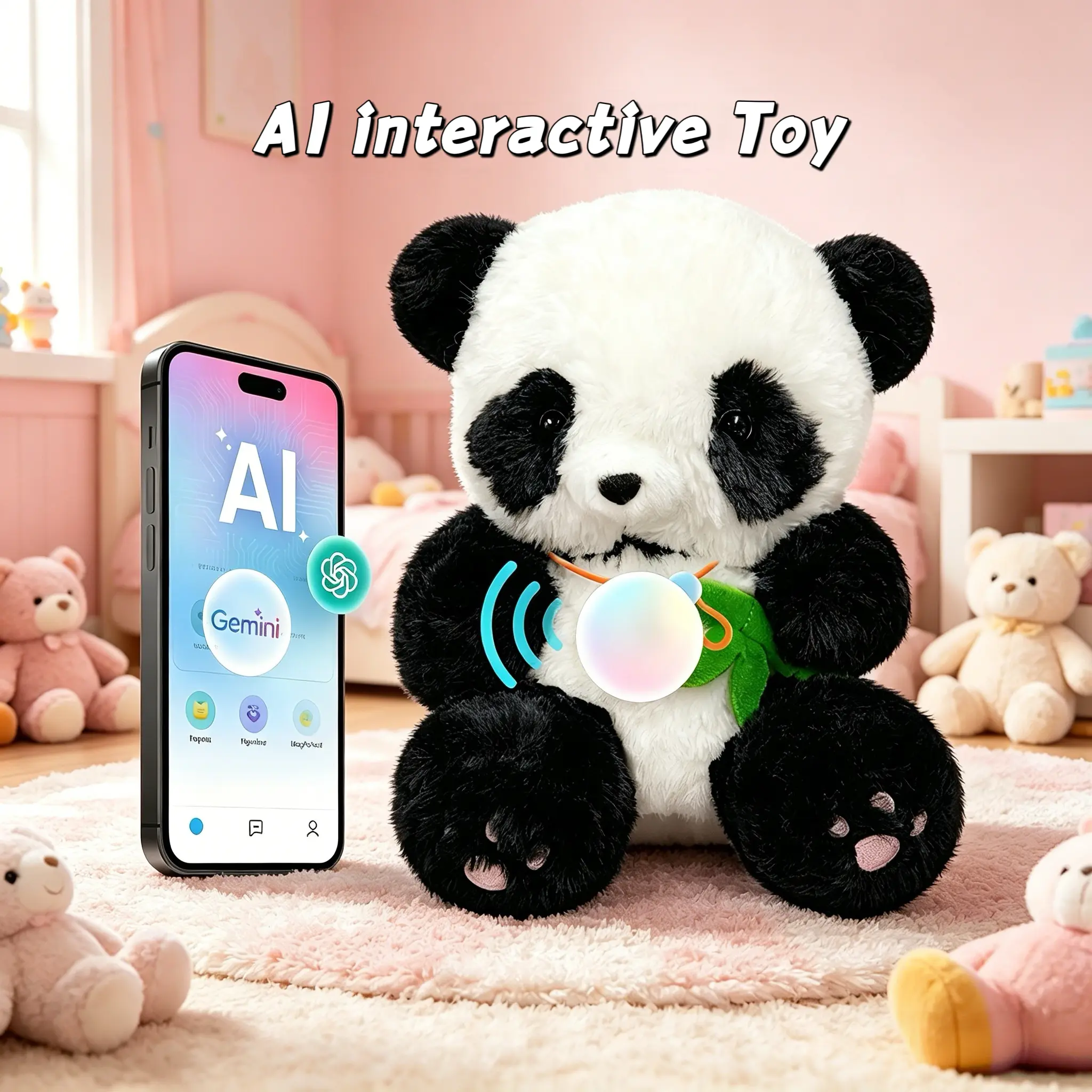 Haivivi BubblePal AI Voice Device for Kids - AI Smart Toy Gadget, Turns Any Plush Toy into Talking Friend, Screen-Free Companion, Voice-Activated, 12+ Personalities, Conversation Memory, Ideal Kids' Gift, Gadgets
