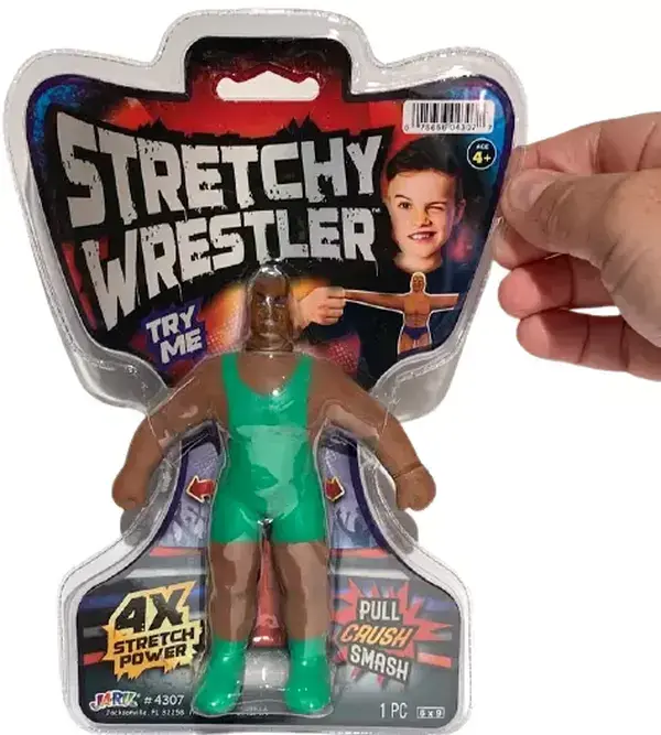 STRETCHY WRESTLER Funny Stretch Armstrong Legs Squishy Man Body Rubber Doll Toy