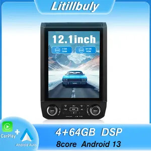 12.1" Android 13 4GB+64GB Car Stereo for Ford F150 2015-2021 touch screen has Android Auto Wireless Carplay, Bluetooth WIFI supports GPS Navigation