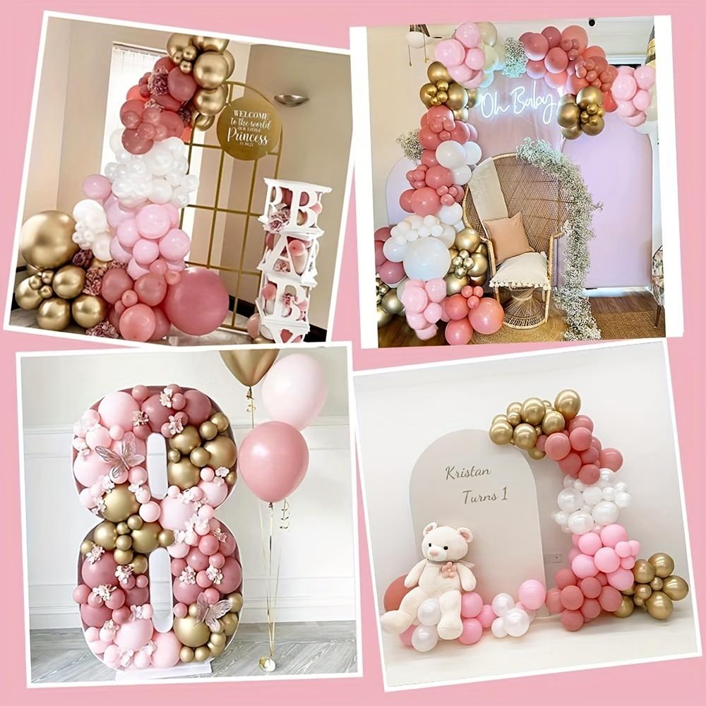 140-Pc Blush Pastel Pink, Peach, Gold, Beige & White Latex Balloon Garland Arch Set - Festive Home Party Supplies for Girls' Birthday, Baby Shower 140-Pc Blush Pastel Pink, Peach, Gold, Beige & White Latex Balloon Garland Arch Set - Festive Home Party Supplies for Girls' Birthday, Baby Shower