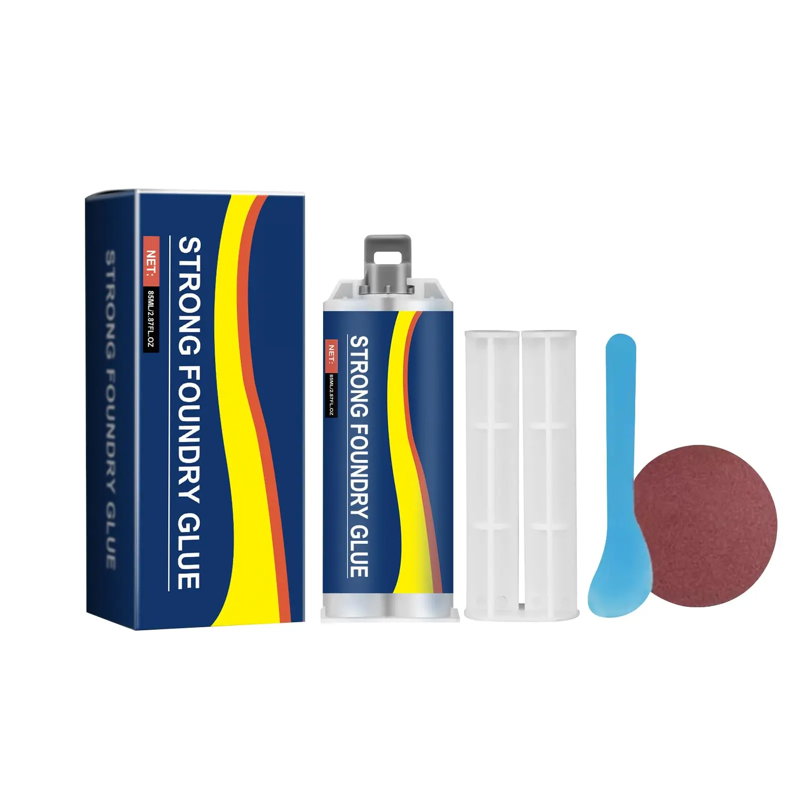 Strong Foundry Glue, 1 Count Metal-Repair Glue, Magic Welding Glue for Plastic and Steel, Gel Formulation, Enhanced Strength Glue, Strong Adhesion, Metal Bonding Glue, Durable Glue, Epoxy Casting Adhesive, Strong Adhesive, Strongest Adhesive