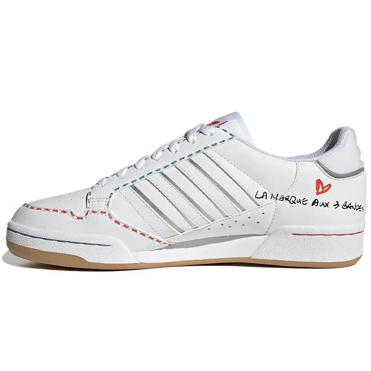 Men's Adidas Continental 80 Stripes Laces Casual Trainers - 'Embroidered Flower' Design, Sneaker, Footwear