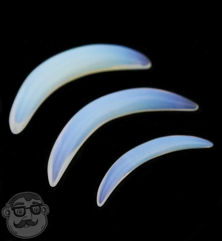 Opalite Glass Septum Tusk