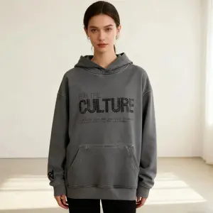 Kyn Apparel Retro Fashion Hoodies Autumn New Loose American Personalized Clothing Trend Letter Rhinestones Trendy