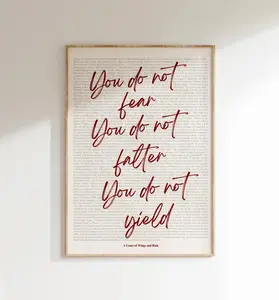 ACOTAR Poster, Velaris, Book Quotes Prints, Bookish Wall Art, Book Lover Decor