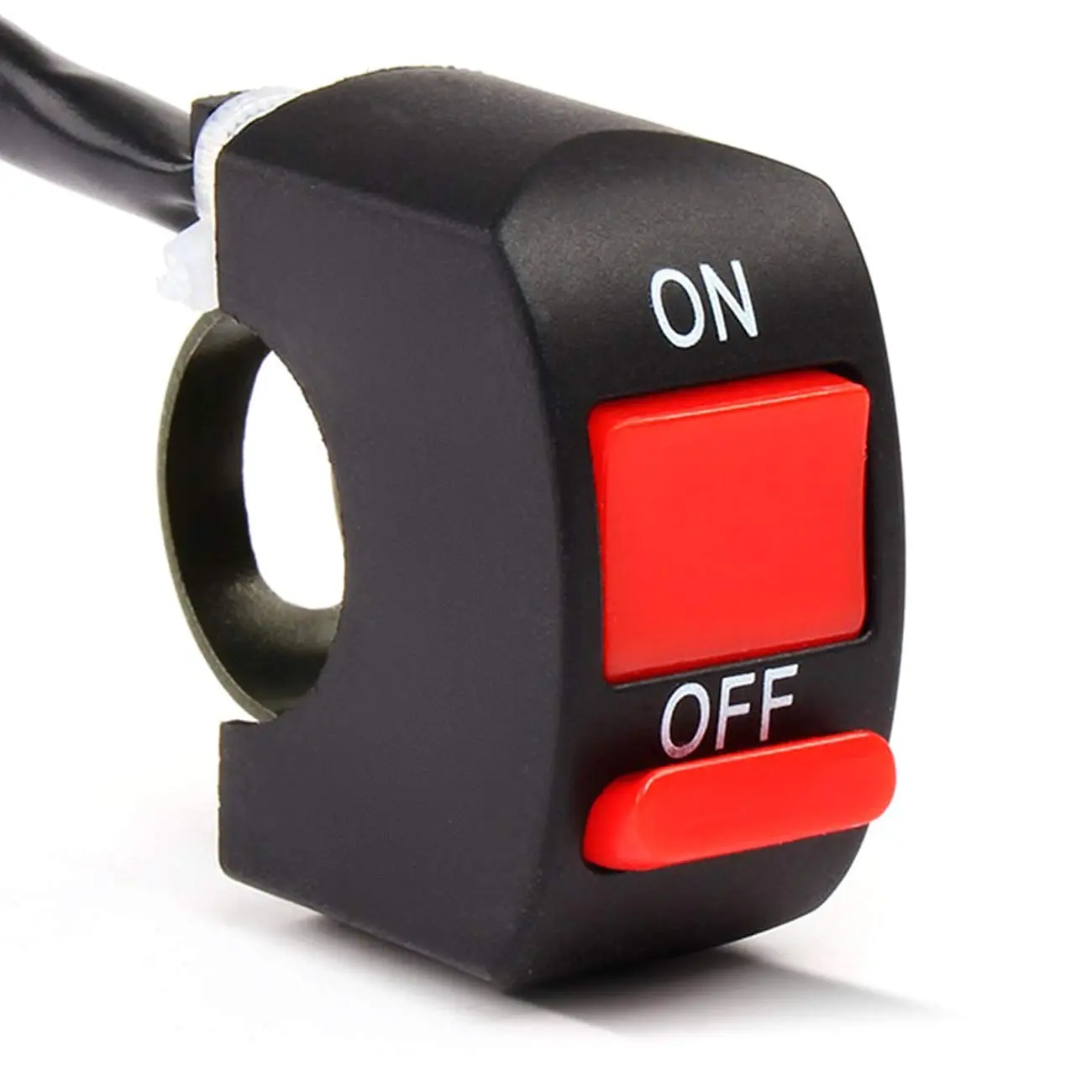 1x DC 12V-10A Motorcycle Handlebar Push Button On-Off Toggle Switch, 7/8in (22mm) Headlight Control for U5 U7 U2 Motorcycles, Scooters, Snowmobiles, Bicycles, Tractors