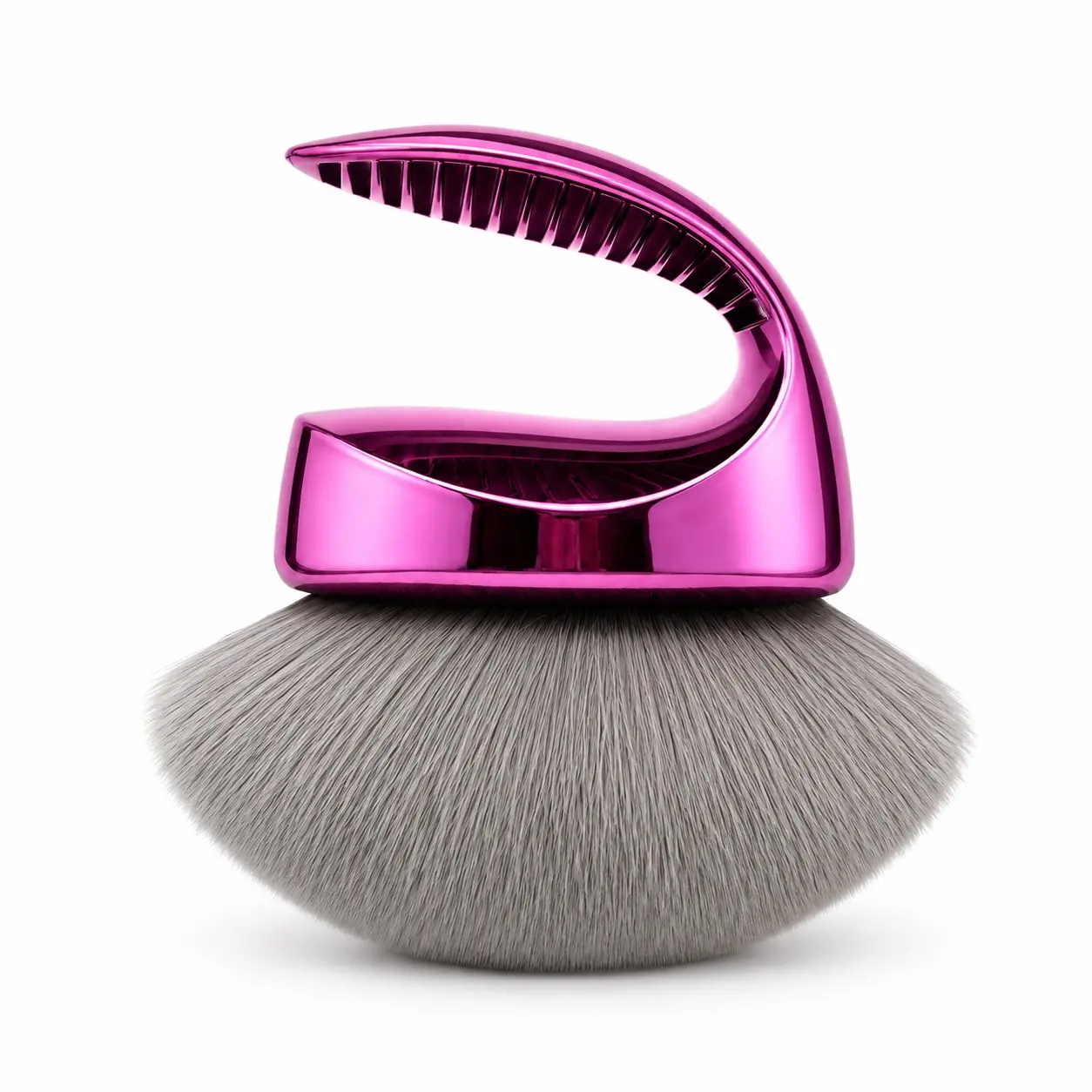 U-Shape Body Makeup Brush, Bronzing Brush, Large Dense Soft Synthetic Fiber Bristles, Ideal for Bronzer, Body Foundation, Bronze Powder, Body Lotion, Curved Handle