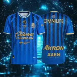 Blue 25 26 Chivas de Guadalajara Mexico LIGAMX Home Red Short Sleeve Soccer Jersey Fans Version Breathable