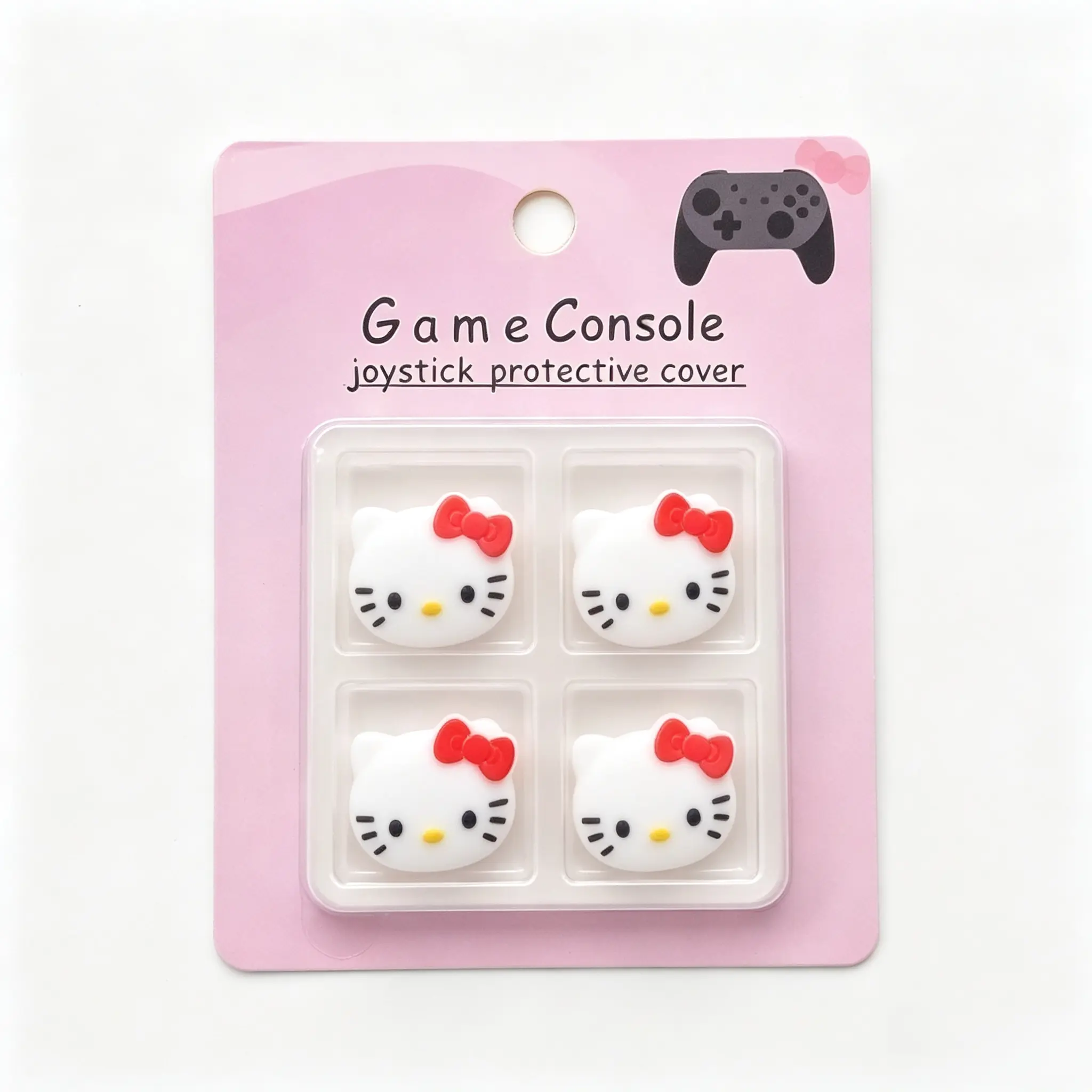 Sanrio Hello Kitty Soft Silicone Antislip Thumbstick Grips, Controller Grips for Switch, PS4, PS5, Xbox, Cartoonish Game Console Accessory